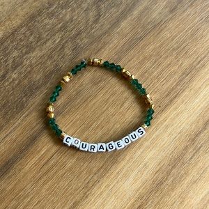 Beautiful Handmade Bracelet COURAGEOUS *wear solo or stack‎ with more!!*
